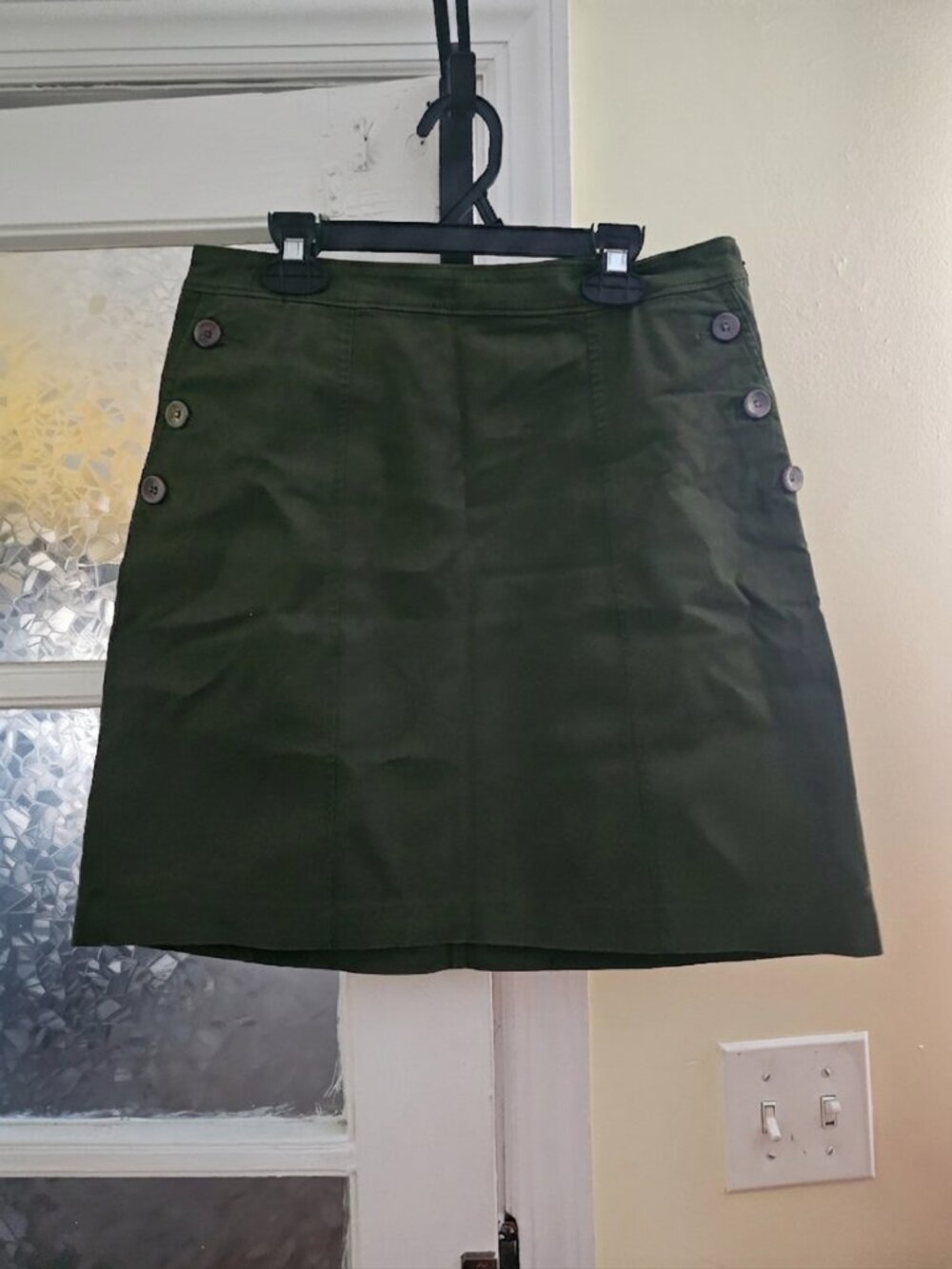 Army Green Banana Republic classic, A-line mini skirt